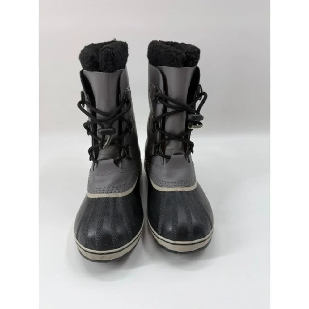 Sorel Yoot Pac Youth Unisex Winter Snow Boots Grey Black Size 6  Water Proof
